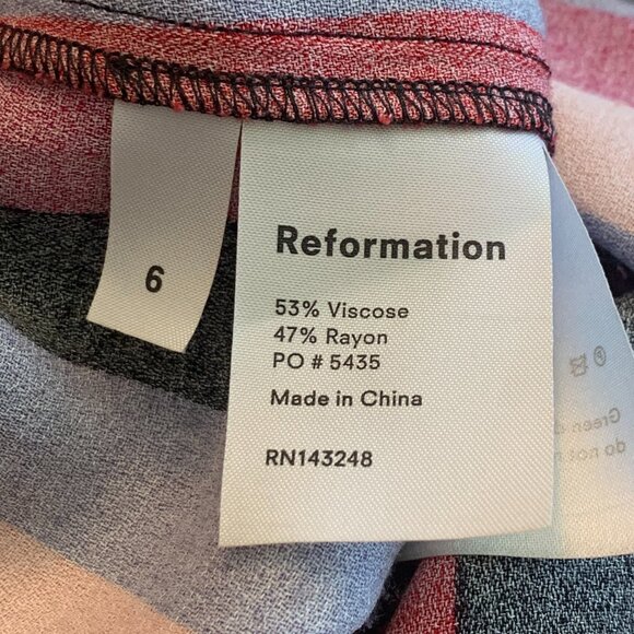 Reformation Sorrenti Pant, Isabel Multi-Color, Size 6 - Picture 5 of 6